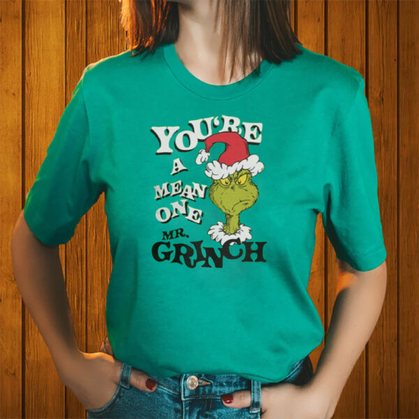 Dr. Seuss Christmas The Grinch You’re a Mean One Portrait Shirt