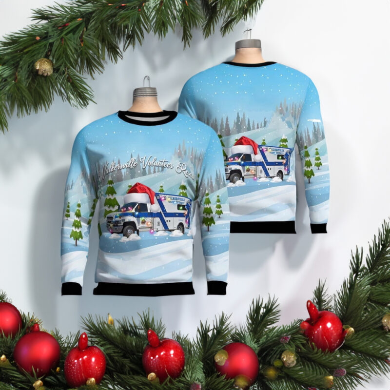 Maryland Walkersville Volunteer Rescue Christmas Ugly Sweaters