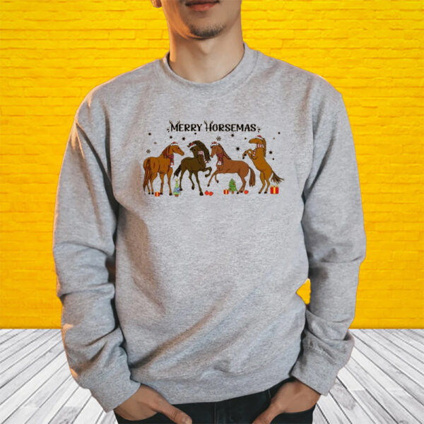 Merry Horsemas Casual Printed Sweat Shirt