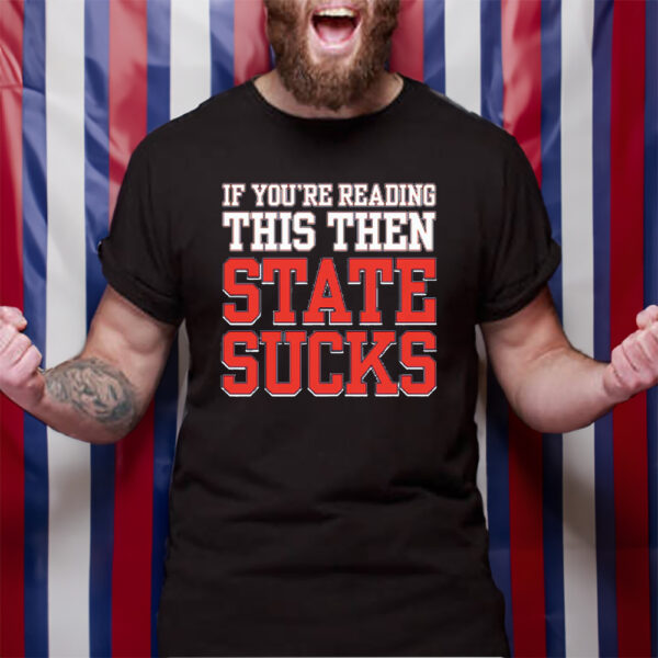 Om State Sucks Pocket State Sucks Tshirt