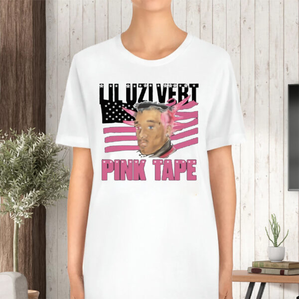 Pink Tape Black Portrait Tshirt