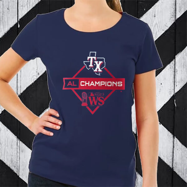 Texas Rangers 2023 American League Champions Diamond Icon Tshirt