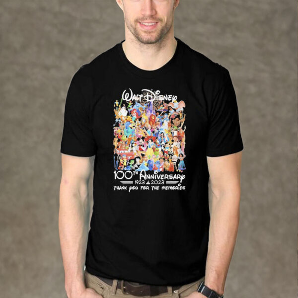 Walt Disney 100Th Anniversary 1923–2023 Thank You For The Memories Shirt