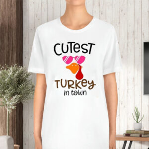 Cutest Turkey In The Town Printed Sweat TShirt