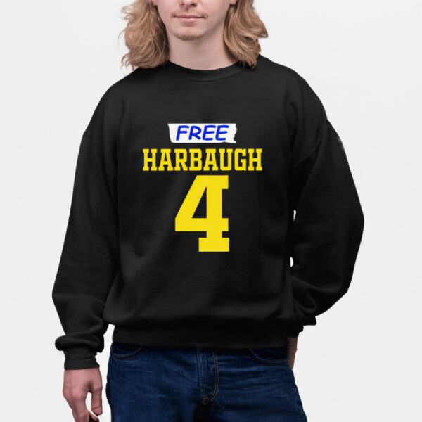 Free Jim Harbaugh 4 Michigan Wolverines Sports Shirts