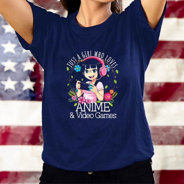 Just A Girl Who Loves Anime And Video Games Manga Lover Otaku T-Shirts