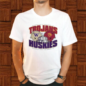 Original Usc Trojans Vs Washington White Huskies Dueling Helmet November 4 2023 Los Angeles Ca Shirt