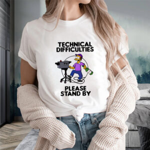 Simpsons Character Technical Difficulties Please Stand By T-Shirts