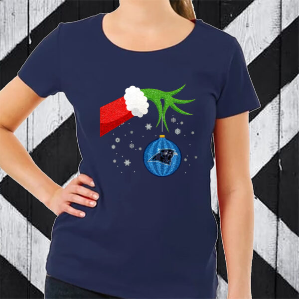 The Grinch Christmas Ornament Carolina Panthers Tshirt