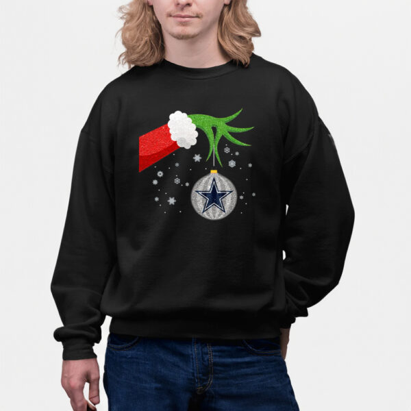 The Grinch Christmas Ornament Dallas Cowboys Sweat Shirt