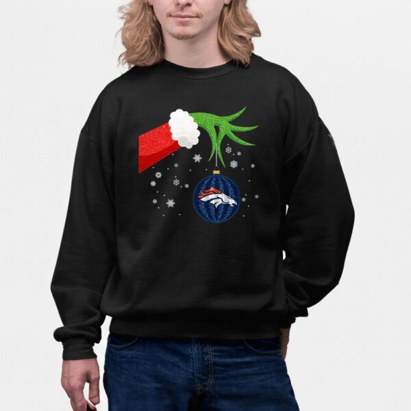 The Grinch Christmas Ornament Denver Broncos Sweat Shirts