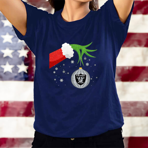 The Grinch Christmas Ornament Oakland Raiders T-Shirts