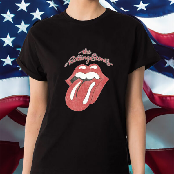 The Rolling Stones Vintage Tongue White Amplified Shirt