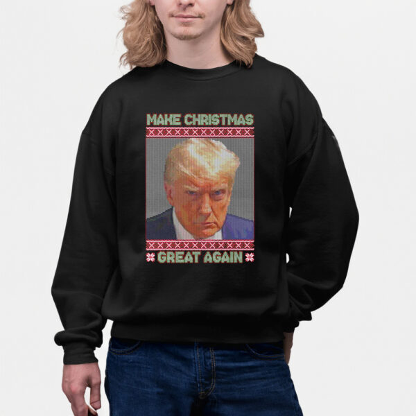 Trump Mugshot Make Christmas Great Again Sweaters