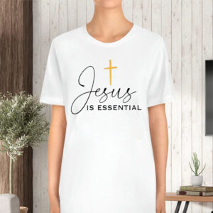 Women’s Jesus Is Essential Print Long Sleeve Sweat TShirt