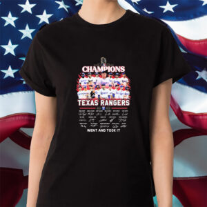 World Series Champions Texas Rangers Team 2023 Went And Take It Signatures Shirt