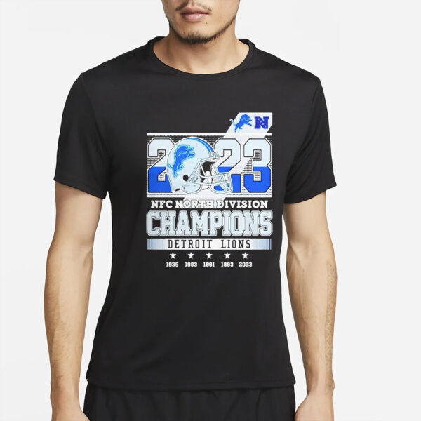 2023 Nfc North Division Champions Lions T-Shirt2