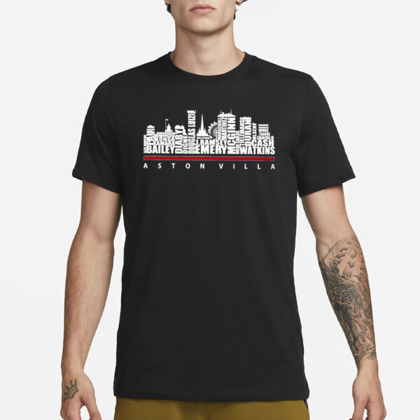 Astonvilla 23 24 Classic Skyline T-Shirt1