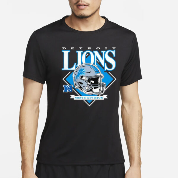 Detroit Lions New Era Gray Big &Amp; Tall Helmet T-Shirt2