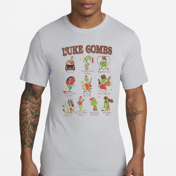 Grinch Luke Combs Christmas 2023 T-Shirt