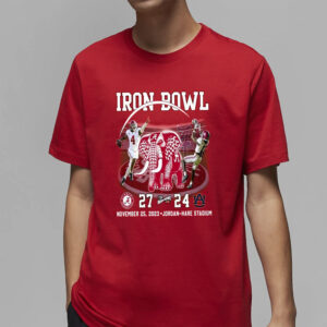 Iron Bowl Alabama Crimson Tide 27 – 24 Auburn Tigers November 25 2023 Jordan-hare Stadium Shirt4