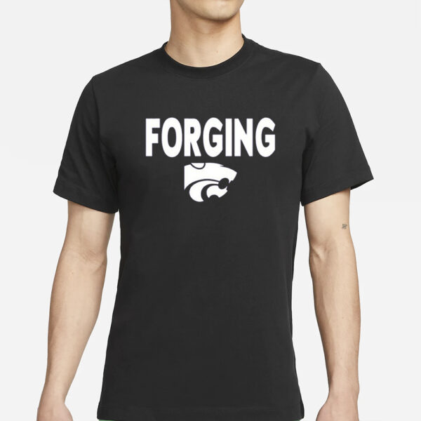 Jerome Tang Wearing Forging K State Wildcat T-Shirt