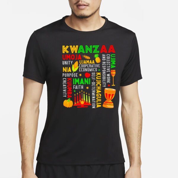 Kwanzaa Umoja Unity Ujima Imani Nia Kuumba T-Shirt4