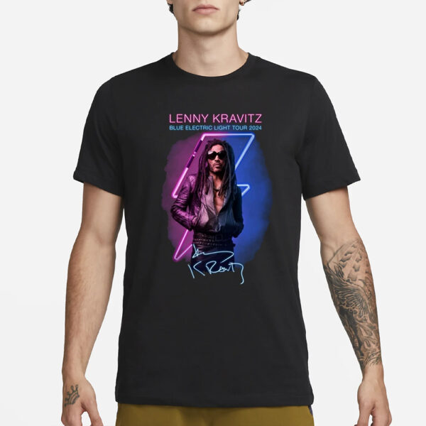 Lenny Kravitz Blue Electric Light Tour 2024 T-Shirt1