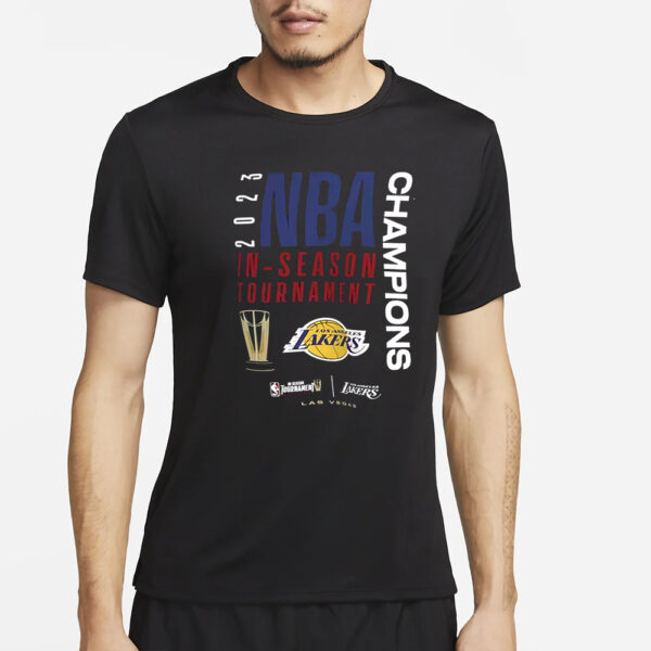 Los Angeles Lakers Nike Unisex 2023 Nba In-Season Tournament Champions Locker Room T-Shirt2