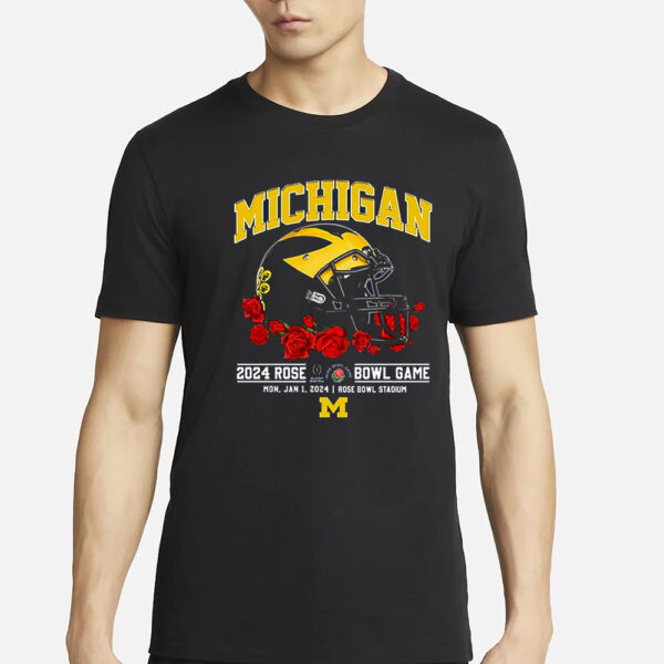 Michigan 2024 Rose Bowl Game Mon Jan 1 2024 Rose Bowl Stadium T-Shirts