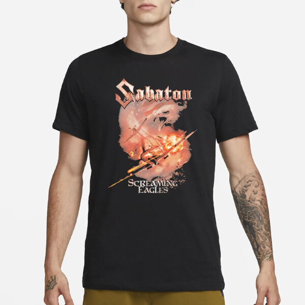 Official Sabaton Limited Screaming Eagles War Fire T-Shirt1