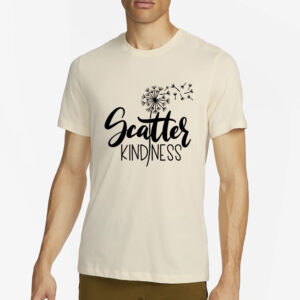 Scatter Kindness Dandelion Letter Casual T-Shirt2