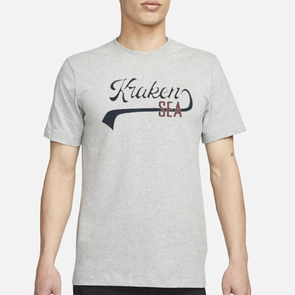 Seattle Kraken Ice Blue Applique T-Shirt1