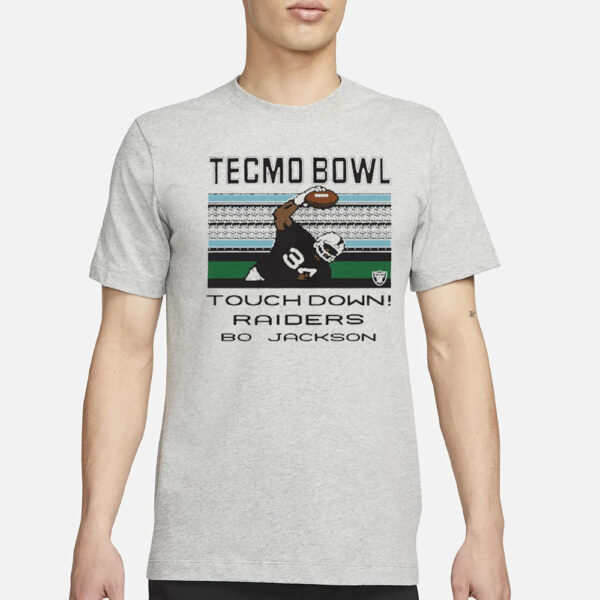 Tecmo Bowl Touch Down Raiders Bo Jackson Shirt3