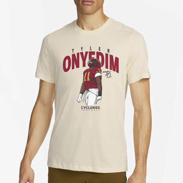 Tyler Onyedim Iowa State Cyclones Football Cartoon T-Shirt2