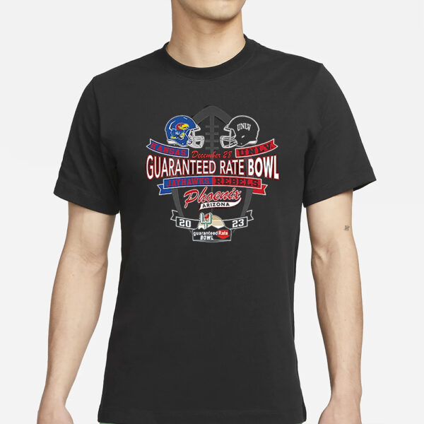 Unlv Rebels Vs Kansas Jayhawks 2023 Guaranteed Rate Bowl T-Shirts