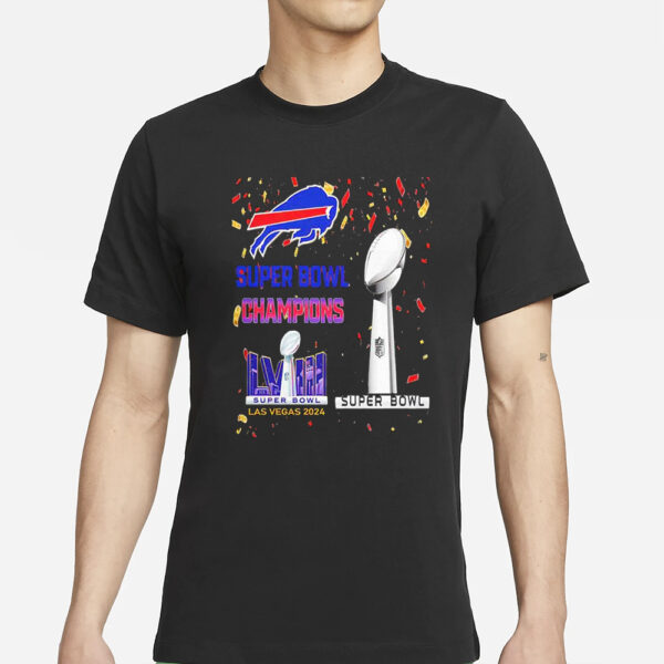 Bills Super Bowl Champions Lviii Las Vegas 2024 T-Shirts