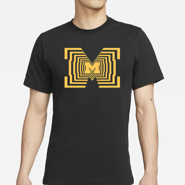 Blue &Amp; Maize Tunnel Michigan Wolverines T-Shirts