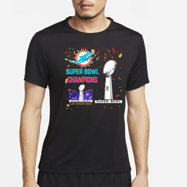 Dolphins Super Bowl Champions Lviii Las Vegas 2024 T-Shirt2