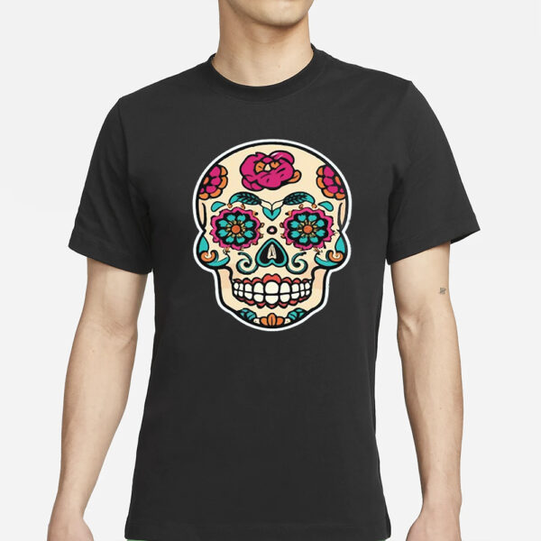 Funny Skull Skeleton Flower T-Shirts