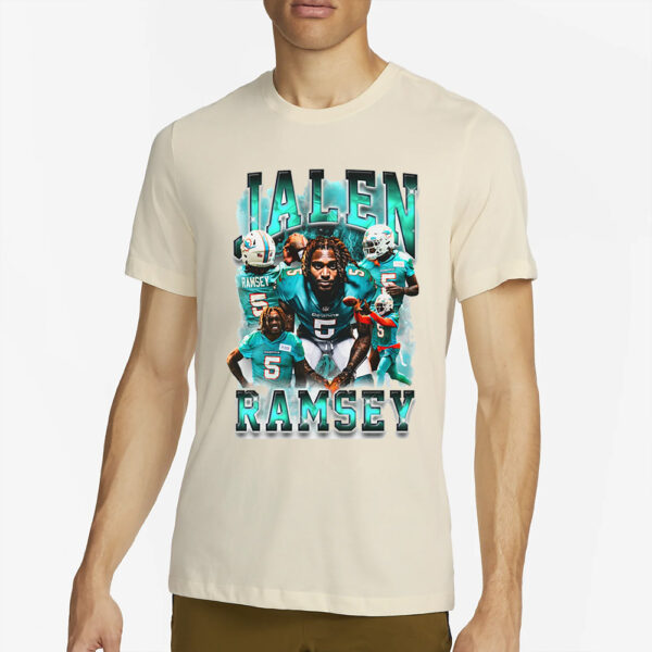 Jalen Ramsey Miami Dolphins Graphic T-Shirt4