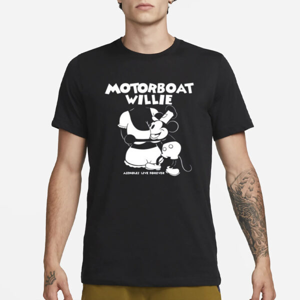 Lindafinegold Store Motorboat Willi T-Shirt3