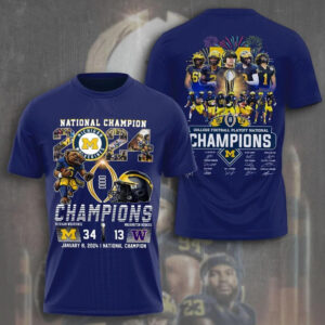 Michigan 34-13 Huskies 2024 College Football Playoff National Champions Shirt