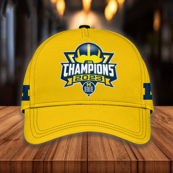 Michigan Big 10 Champions 2023 Back To Back To Back Hat