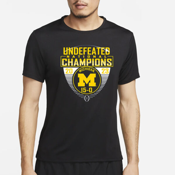 Michigan National Championship Undefeated 15-0 T-Shirt2