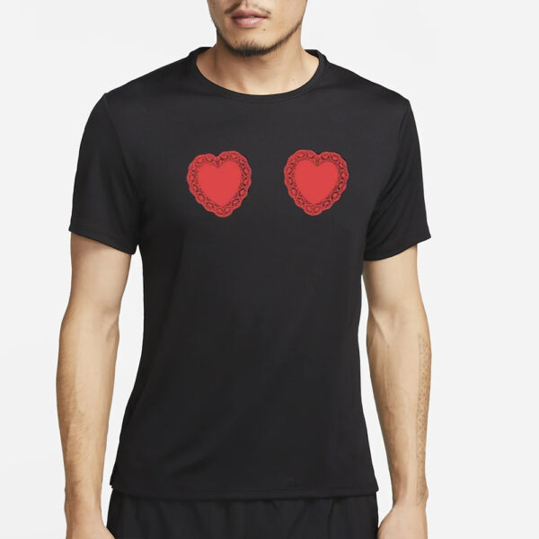 Miranda Harrison The Doily Hearts T-Shirt4