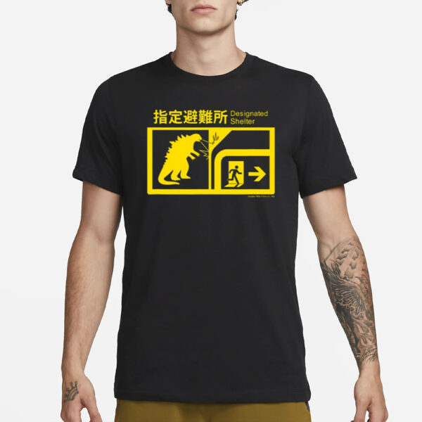 Monsterverse In Case Of Godzilla Attacks T-Shirt1