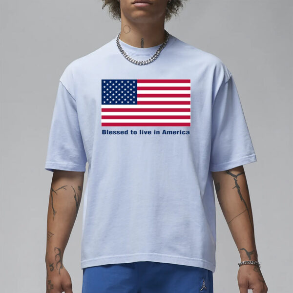 Nikki Haley 2024 Blessed To Live In America Flag T-Shirt1