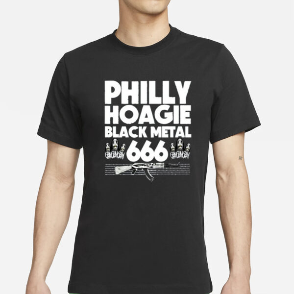 Philly Hoagie Black Ck Met 666 Metal T-Shirts