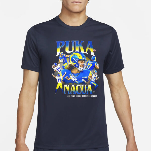 Puka Nacua Sets The All Time Rookie Receiving T-Shirt2